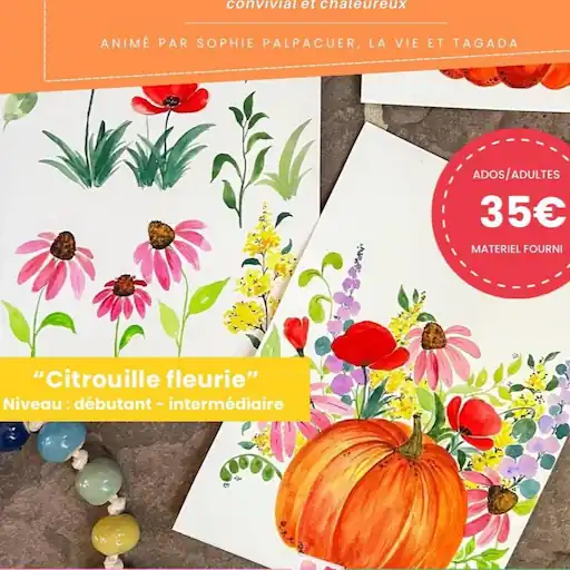 Atelier citrouille fleurie